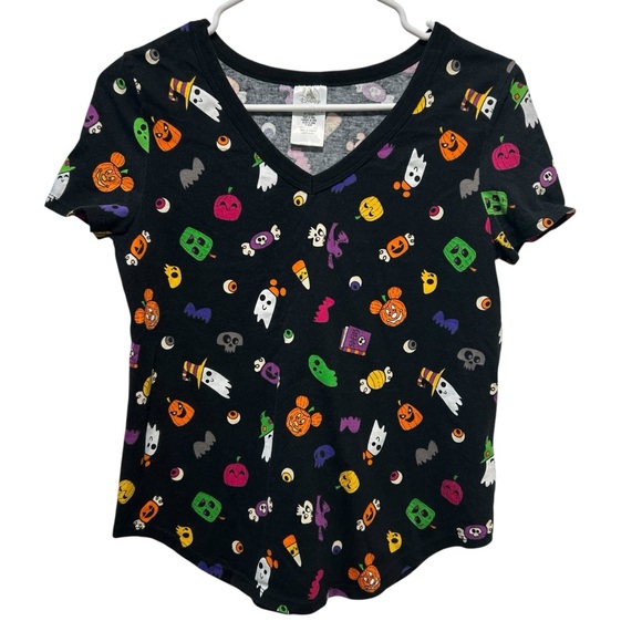 Disney Parks Halloween 2022 Mickey Treats Ghost Icons Shirt Size XS - Picture 1 of 6
